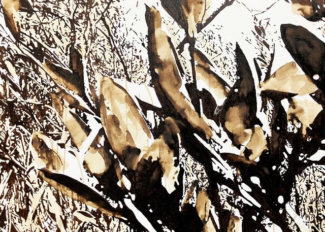 TINKEBELL., Shell's garbage on canvas, Oleum Shell isla de Curaçao #16, 2025