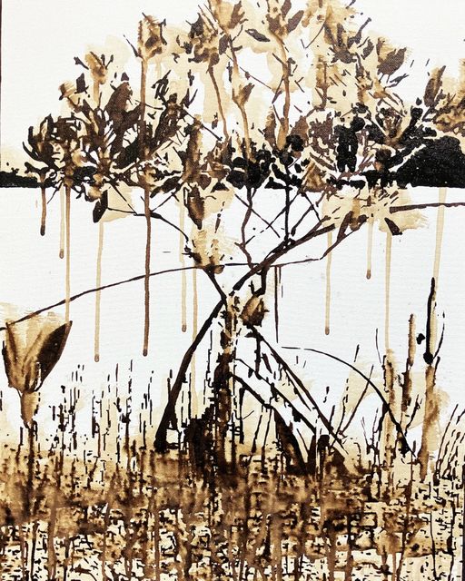 TINKEBELL., Shell's garbage on canvas, Oleum Shell isla de Curaçao #18, 2025