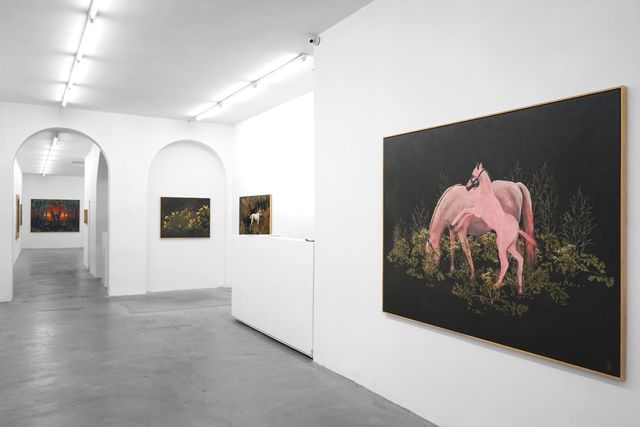 Luis Xertu, Plants, acrylic on canvas, Rumination, 2022